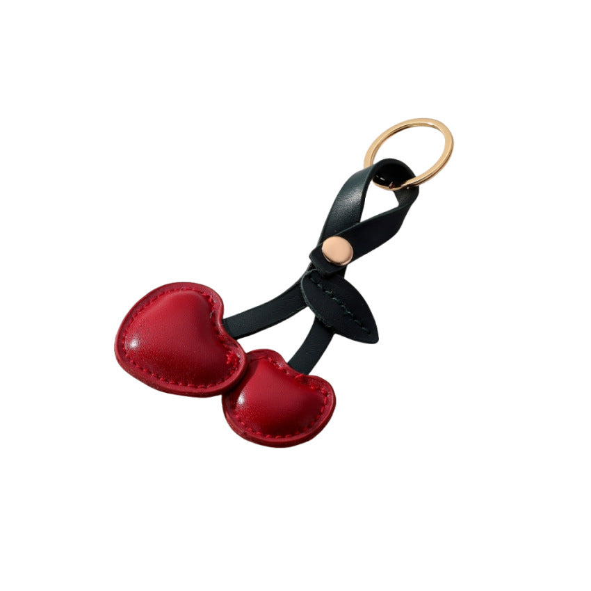 Wholesale Leather Cherry Keychain